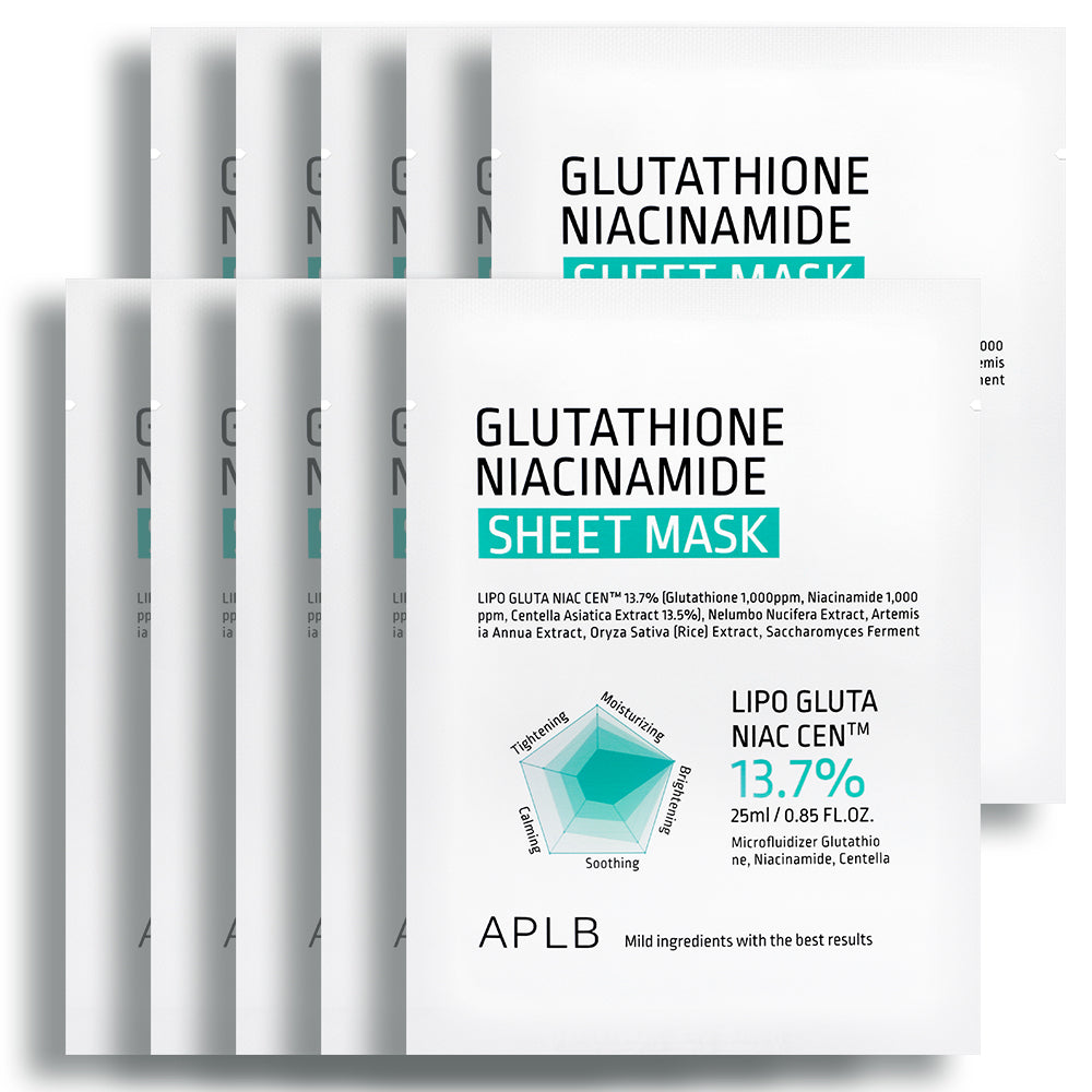 Glutathione Niacinamide Hoja Mascarilla (10EA)