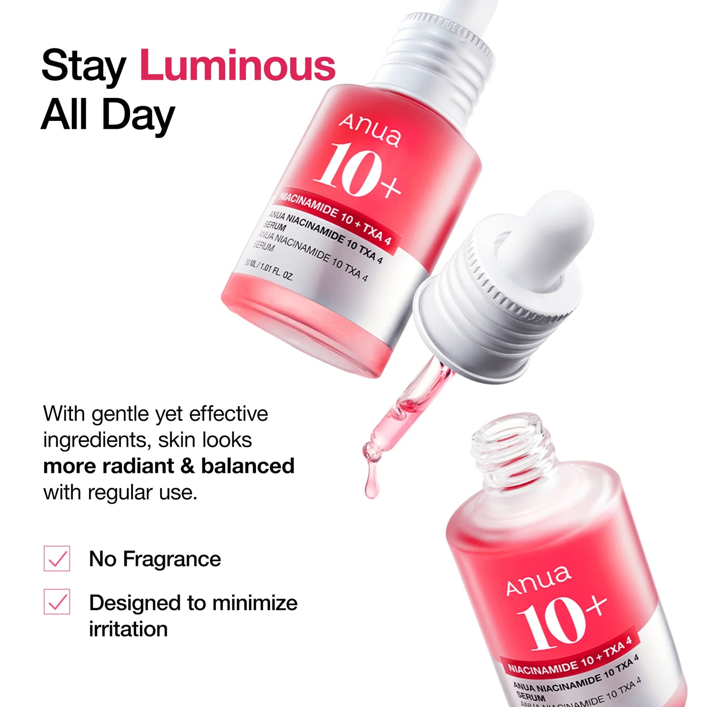 ANUA - Niacinamide 10% + TXA 4% Serum 30 ML | Suero Antimanchas