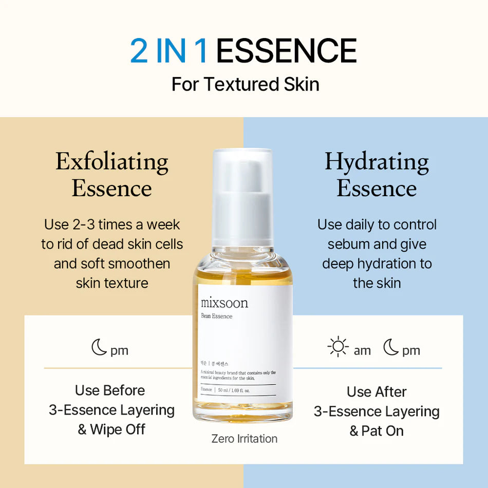 MIXSOON - Bean Essence | Suero Hidratante Y Limpiador De Poros