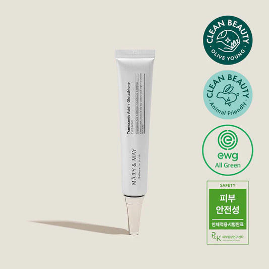 MARY & MAY - Travel Size Tranexamic Acid + Glutathione Eye Cream | Contorno De Ojos Despigmentante