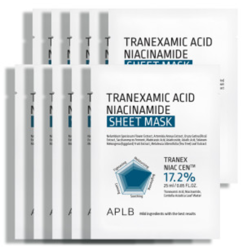 TRANEXAMIC ACID NIACINAMIDE Hoja Mascarilla 10 PCS