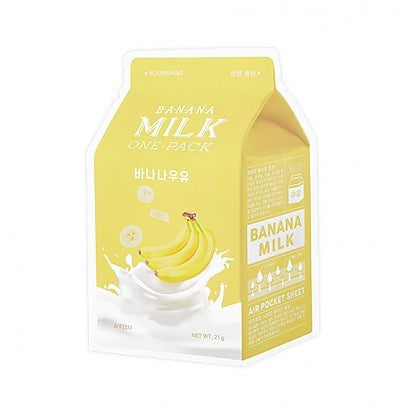 [A'PIEU] Milk One Pack #Banana Milk (1ea = 1sheet)
