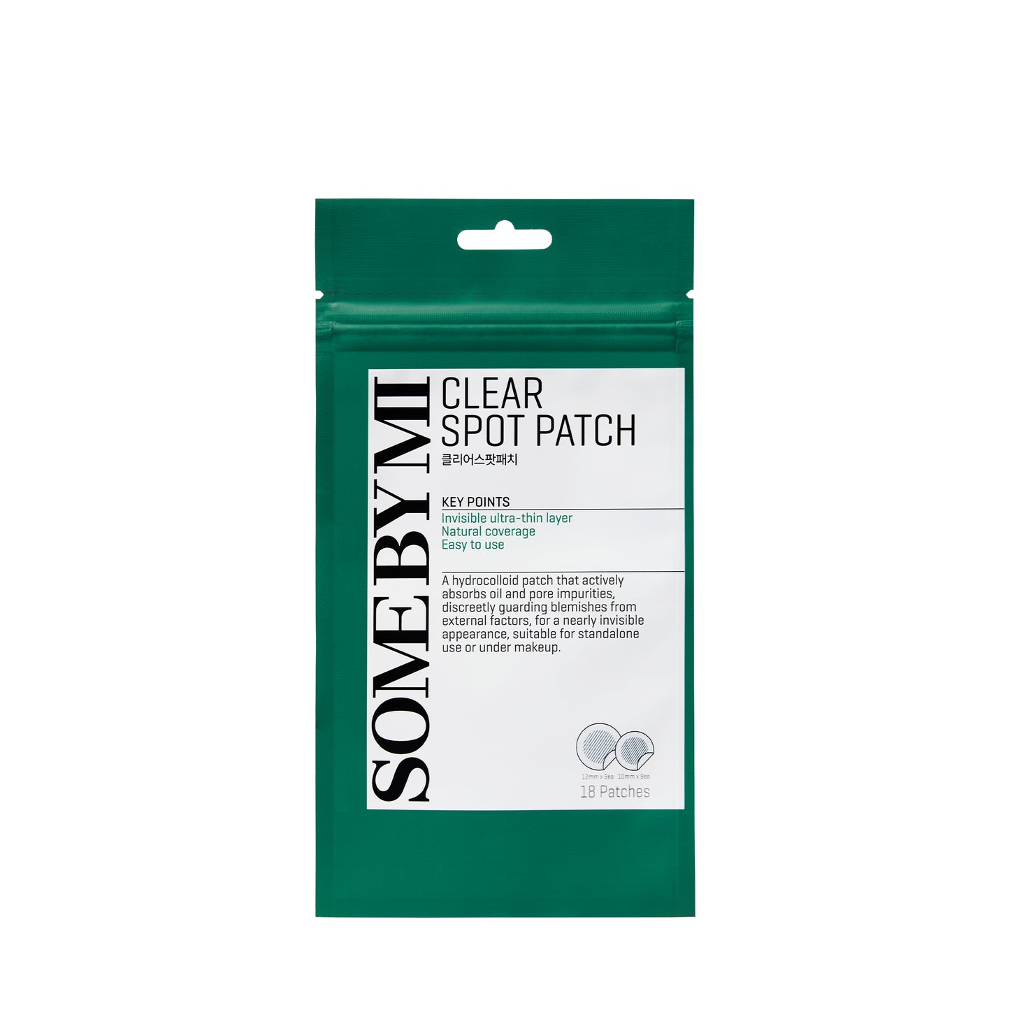 CLEAR SPOT PATCH 18pcs (10mm*9ea + 12mm*9ea)