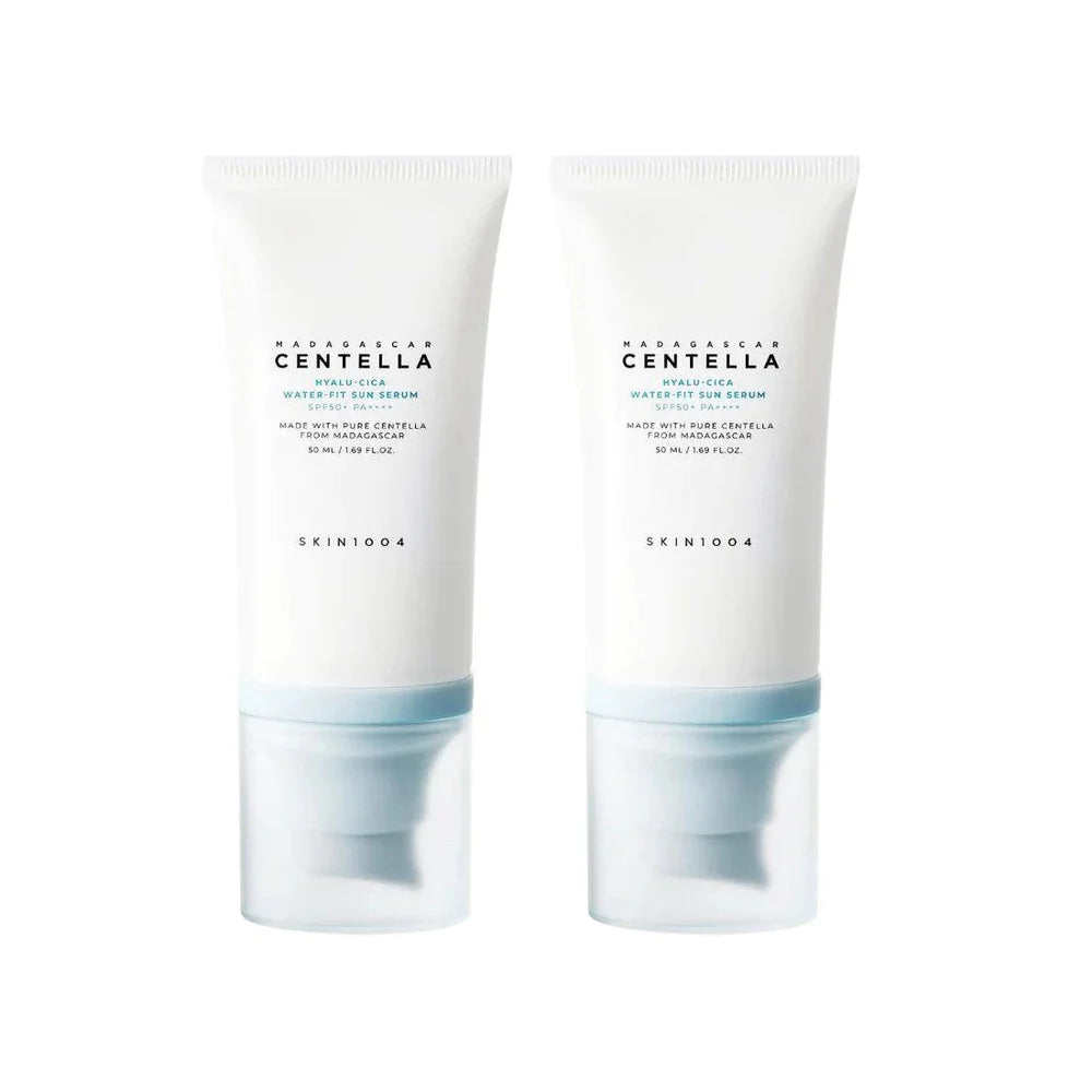 Two skincare products with 'SKIN1004' branding on a white background