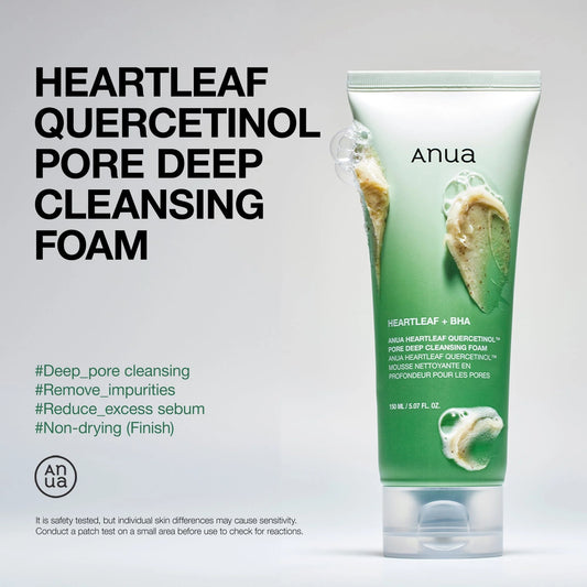 ANUA - Heartleaf Quercetinol Pore Deep Cleansing Foam 150 ML | Limpiador Profundo Para Poros