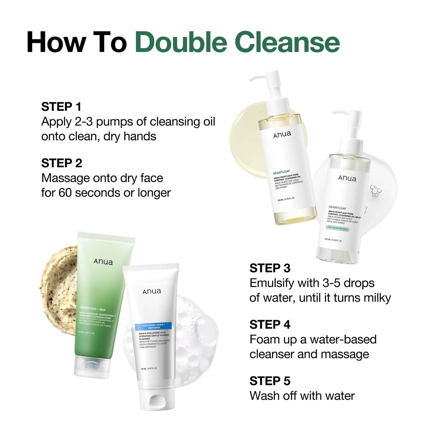 ANUA - Heartleaf Pore Control Cleansing Oil 200 ML | Limpiador Facial